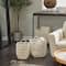 White Cotton Handmade Storage Basket with Handles Set of 3 18", 16", 15"